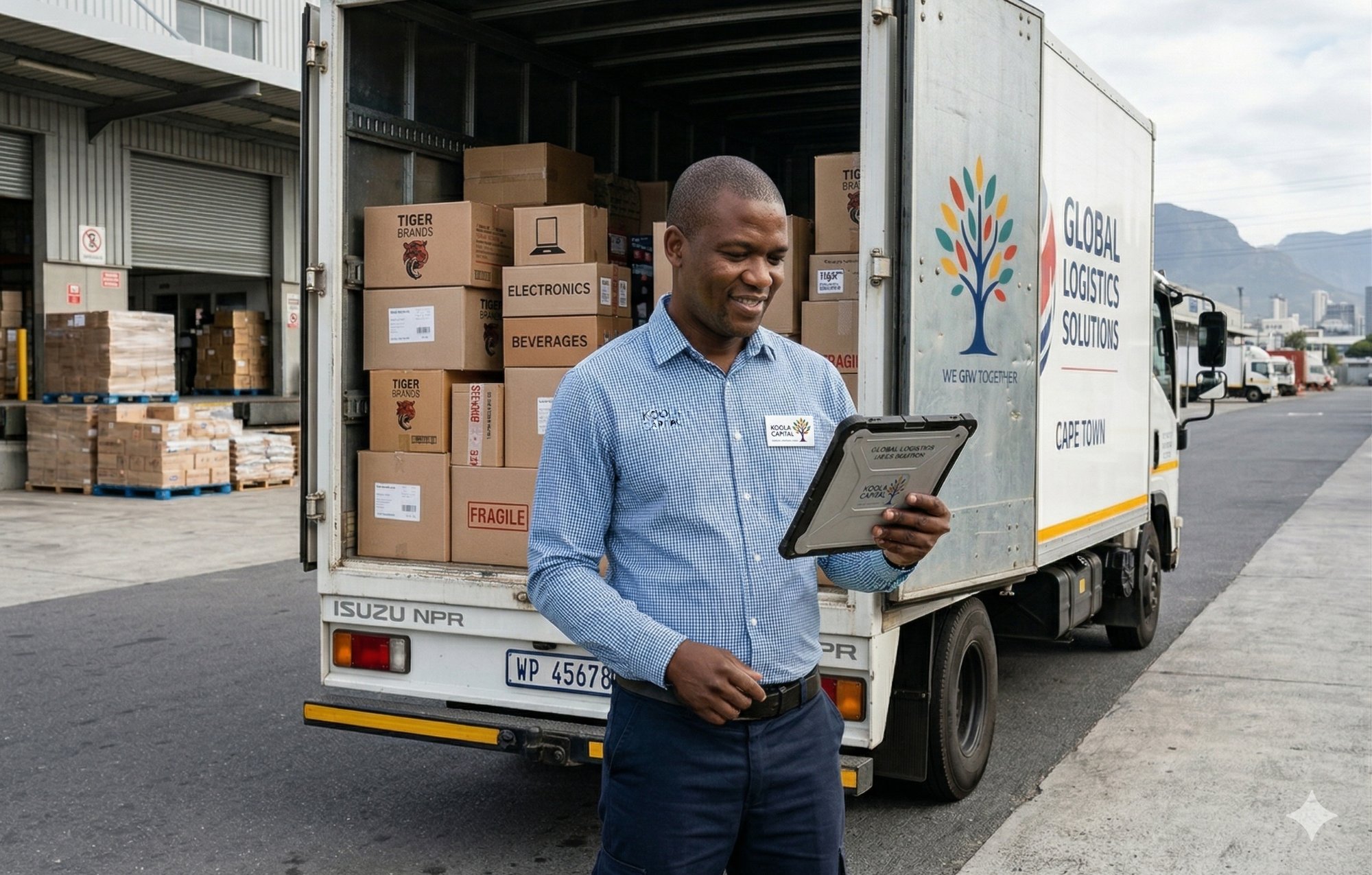 Business owner checking delivery with Koola Capital